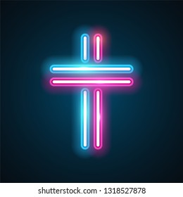 Diseño de neón cruzado
