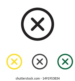 cross no icon vector illustration