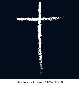 Cross on a dark background