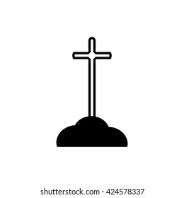 cross on the grave icon