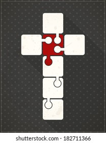 Cross on grunge background