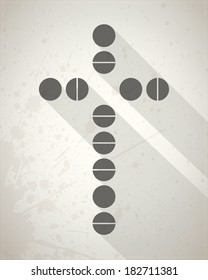 Cross on grunge background