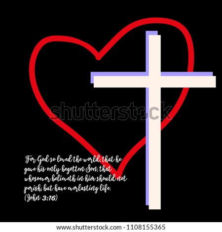 Cross on heart