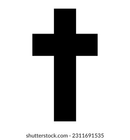 Cross on white background. Symbol of Christianity