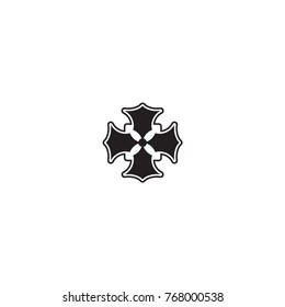 cross ornament icon vector