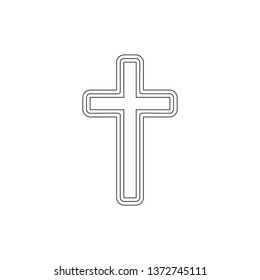 cross outline icon. Elements of Easter illustration icon. Signs and symbols can be used for web, logo, mobile app, UI, UX