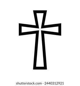 cross outline symbol, christian crosses icon