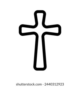 cross outline symbol, christian crosses icon