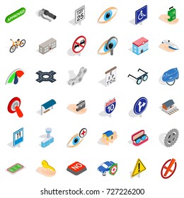Cross over icons set. Isometric style of 36 cross over vector icons for web isolated on white background