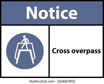 Cross overpass sign. Vector illustration. EPS 10