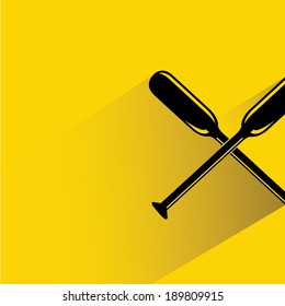 cross paddle, cross oar