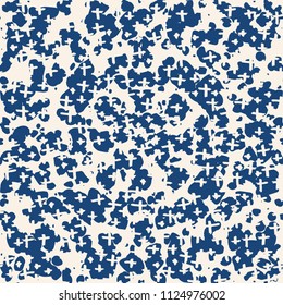 Cross pattern. Blue white geometric seamless texture. Flat vector design print. Mimimalistic graphic repeating tile. Diamond background. Stylish abstract linear ornament
