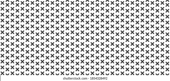 Cross pattern. Modern hipster seamless. Vector background white texture.
