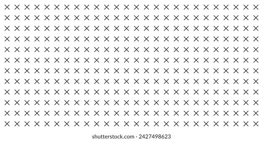 Cross pattern on white background. Seamless cross.