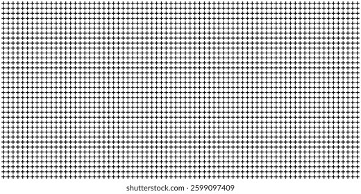 Cross pattern with plus sign. Plus sign abstract background vector isolated. Cross seamless pattern in black and white color, vector illustration. 