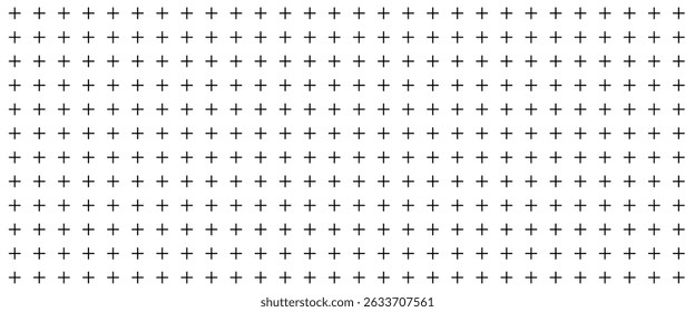 padrão cruzado com sinal de adição. fundo de geometria matemático. cruzamento sem costura. Ilustração vetorial
