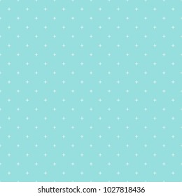 Cross pattern seamless white on green aqua andbackground. Plus sign abstract background vector.