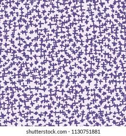 Cross pattern. Ultraviolet geometric seamless texture. Flat vector design print. Mimimalistic graphic repeating tile. Kimono background. Stylish abstract linear ornament. 