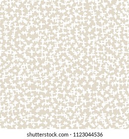 Cross pattern. White ivory geometric seamless texture. Flat vector design print. Trendy graphic repeating print. Watercolor geometry background. Stylish abstract linear ornament. 