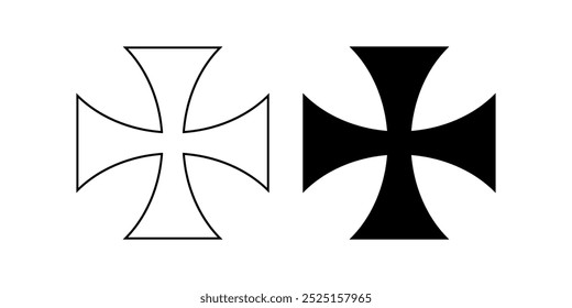 cross patty or Pate symbol set