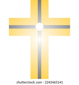 Cross Pendant with Gem in the Center