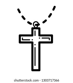 Cross pendant showing Christianity fashion 