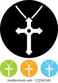 Cross pendant - Vector icon