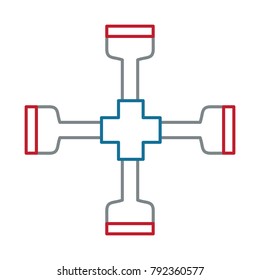 cross piece tool icon