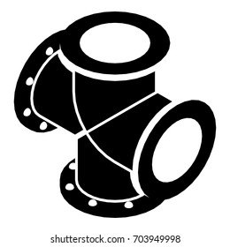 Cross pipe water icon. Simple illustration of cross pipe water vector icon for web
