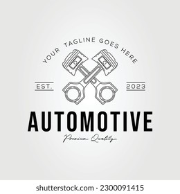 cross piston machine for automotive logo vector illustration design. garage symbol