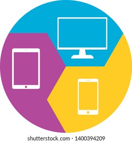  Cross platform content,mobile phone,smartphone,tablet,laptop,computer.Creation responsive internet website for multiple platforms.Web development and coding.Vector image.