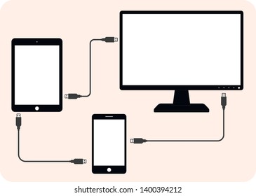 Cross platform content,mobile phone,smartphone,tablet,laptop,computer.Creation responsive internet website for multiple platforms.Web development and coding.Vector image.