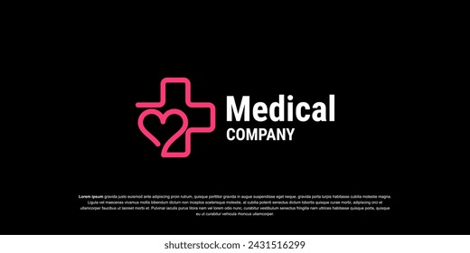 Cross plus logo icon design template elements. Medical logotype