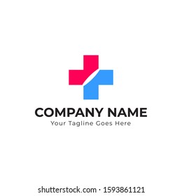 Cross plus medical, Health Care, Hospital logo design template elements. Emergency clinic medicine symbols vector icon. 