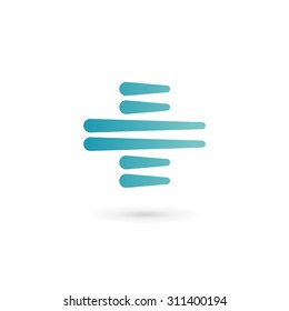 Cross plus medical logo icon design template elements
