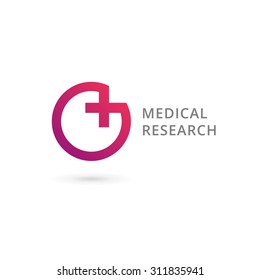 Cross plus medical logo icon design template elements