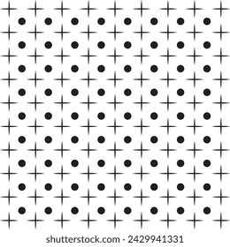 cross or plus sign seamless pattern on white background.