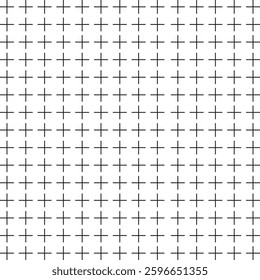 cross or plus sign seamless pattern on white background.