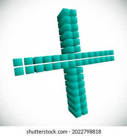 Cross (plus sign, symbol) for healthcare or generic logo usage