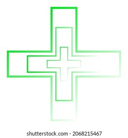 Cross (plus Sign, Symbol) For Healthcare Or Generic Logo Usage