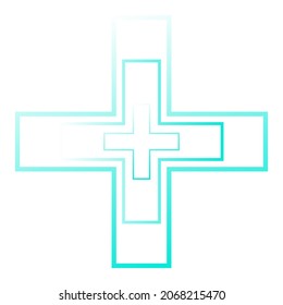 Cross (plus Sign, Symbol) For Healthcare Or Generic Logo Usage