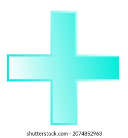 Cross (plus Sign, Symbol) For Healthcare Or Generic Logo Usage