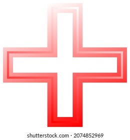 Cross (plus Sign, Symbol) For Healthcare Or Generic Logo Usage