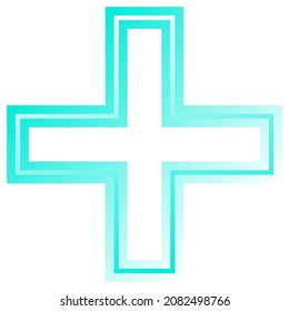 Cross (plus Sign, Symbol) For Healthcare Or Generic Logo Usage