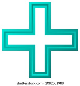 Cross (plus Sign, Symbol) For Healthcare Or Generic Logo Usage