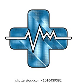 cross with pulse cardiac