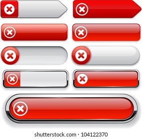 Cross red design elements for website or app. Vector eps10.