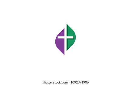 cross religion Christian catholic logo vector