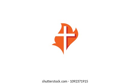 cross religion Christian catholic logo vector