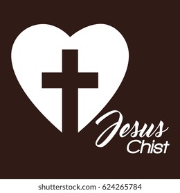 cross religious isolated icon